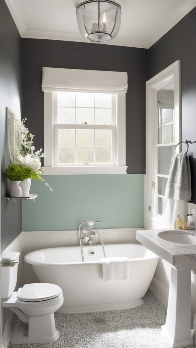 Black and white bathroom remodel ideas, Small bathroom design, Monochrome bathroom tiles, Modern minimalist bathroom, Small bathroom makeover