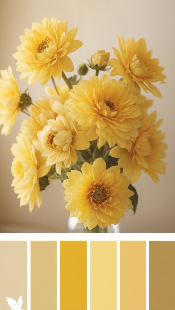 color palette yellow, yellow color scheme, yellow color combination, yellow color palette ideas, yellow paint colors