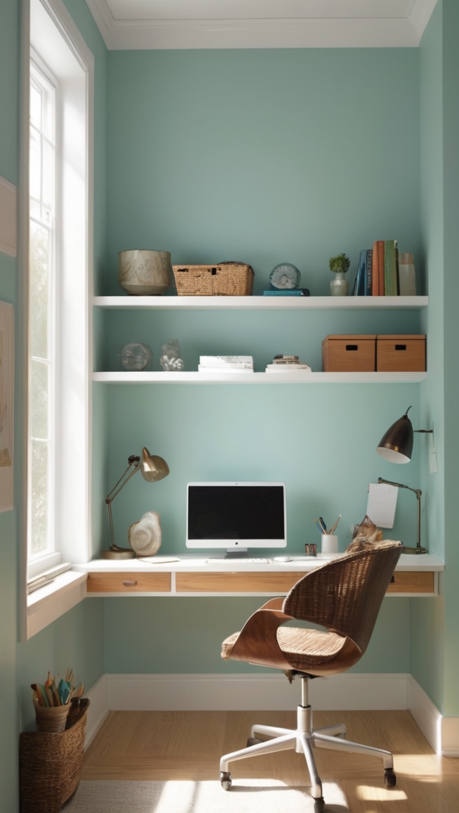 desk organization, office layout, desk storage solutions, compact home office, ergonomic chair