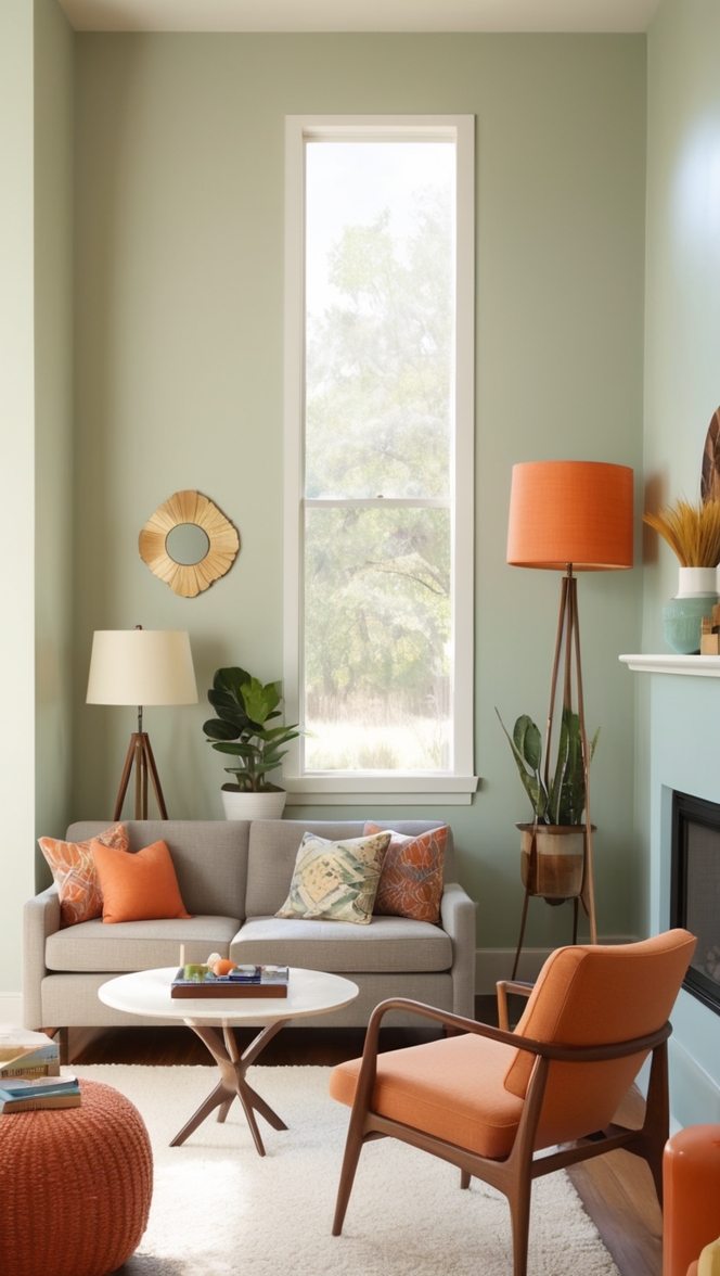 mid century modern furniture, mid century modern decor, eclectic living room, vintage modern decor, mid century modern design