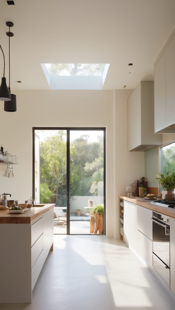 sliding door kitchen, modern kitchen design, kitchen renovation ideas, chic kitchen decor, contemporary kitchen style