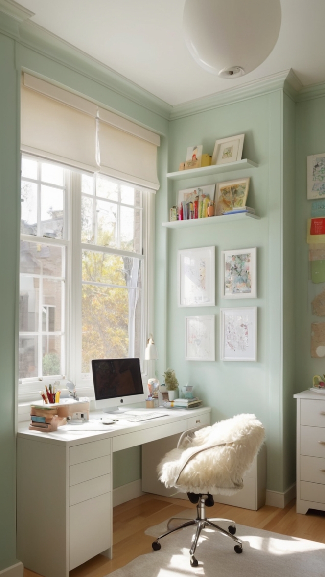 home office design, small space office ideas, office storage solutions, workspace organization, compact office furniture, office efficiency, minimalist work area.