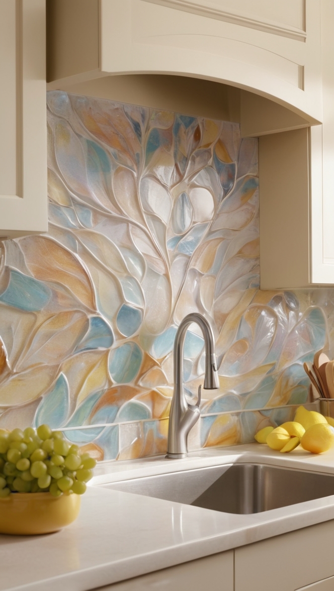 kitchen tile backsplash, modern kitchen backsplash, creative backsplash ideas, unique backsplash designs, custom kitchen backsplash