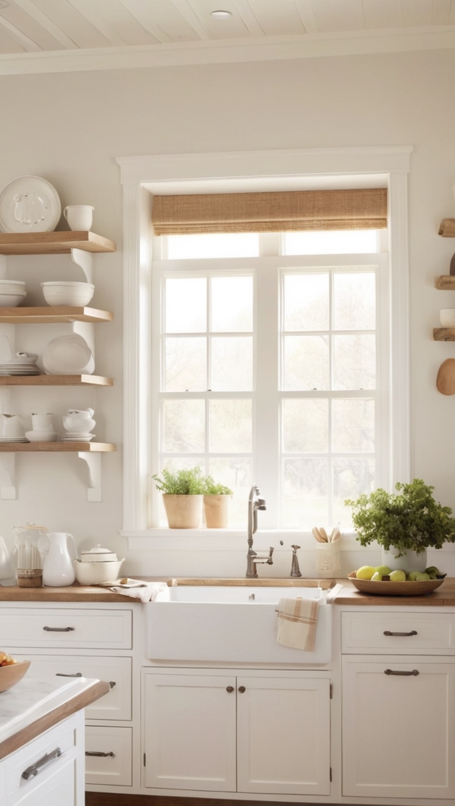 white farmhouse kitchen cabinets, white farmhouse kitchen sink, white farmhouse kitchen decor, white farmhouse kitchen backsplash, white farmhouse kitchen island