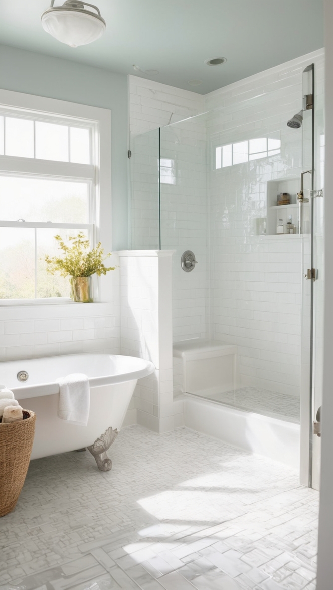 white subway tile, subway tile bathroom, white bathroom tiles, subway tile shower, white subway tile backsplash